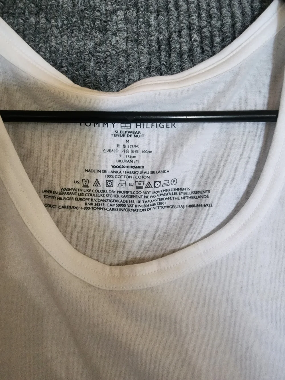 NWT Tommy Hilfiger Men's White Cotton Regular Fit Tank Top Size M